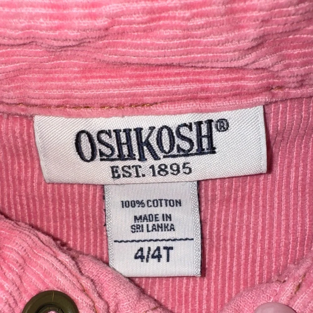 OshKosh B'gosh Pink Embroidered Corduroy Girls Dress. Size 4T
